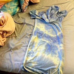 Purple dress with hood